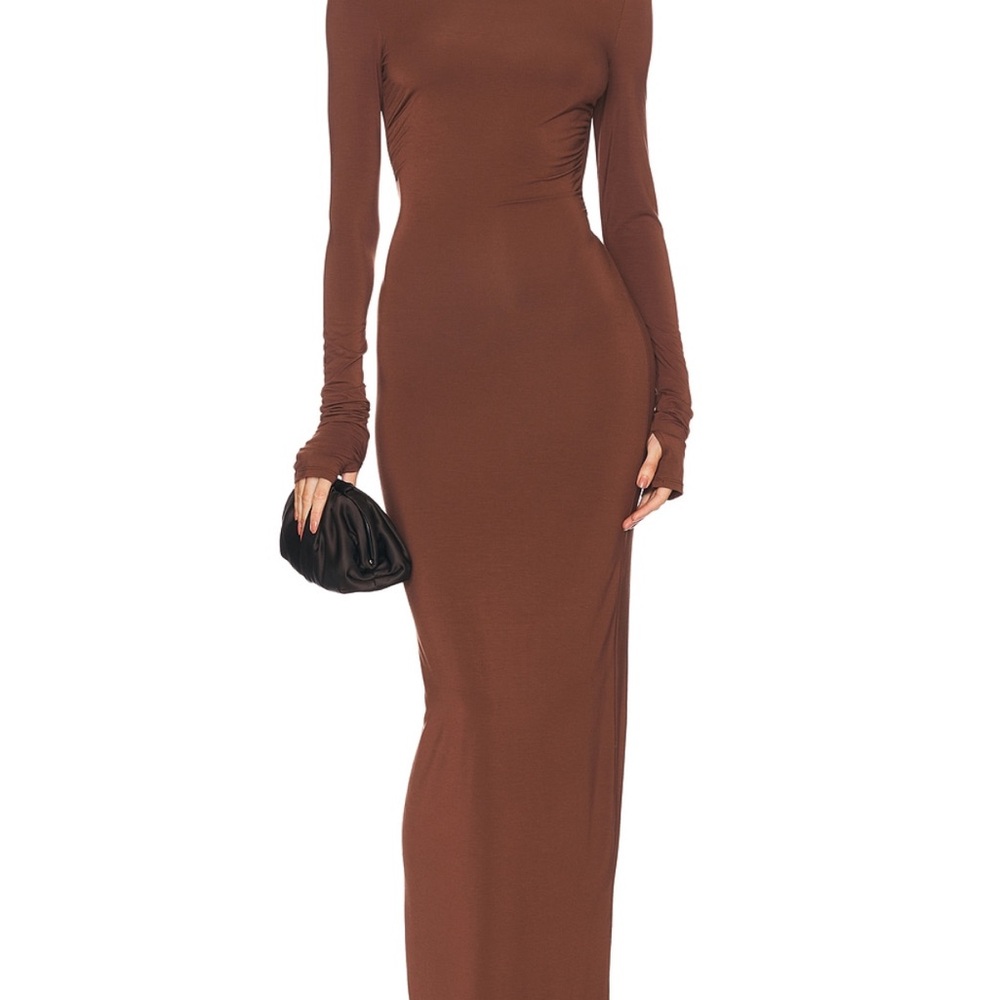Jersey Backless Maxi Dress